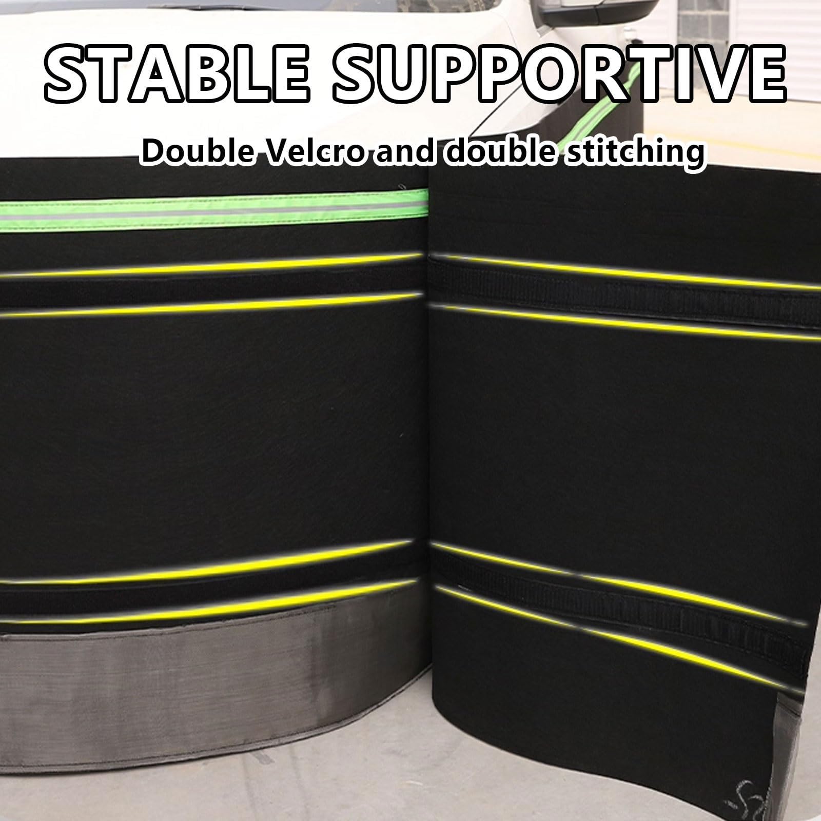 Barriera anti-topi per auto, gonna regolabile con striscia riflettente, doppio velcro a prova di roditori, gonna per camper e camper