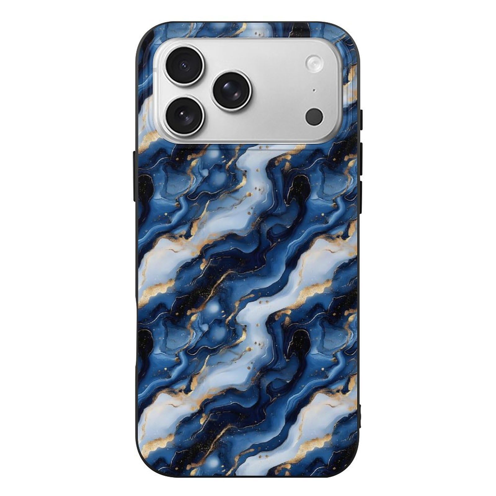 Amazon.com: Blue and Gold Texture Print Compatible with iPhone 17