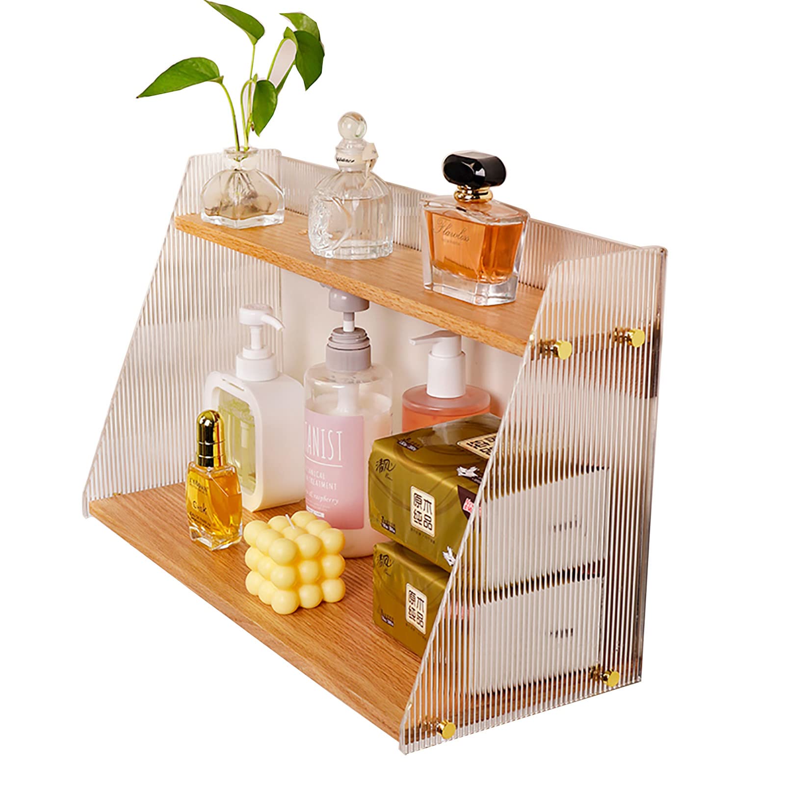 Étagère murale en bois HOTORI pour organiser vos serviettes au-dessus du WC