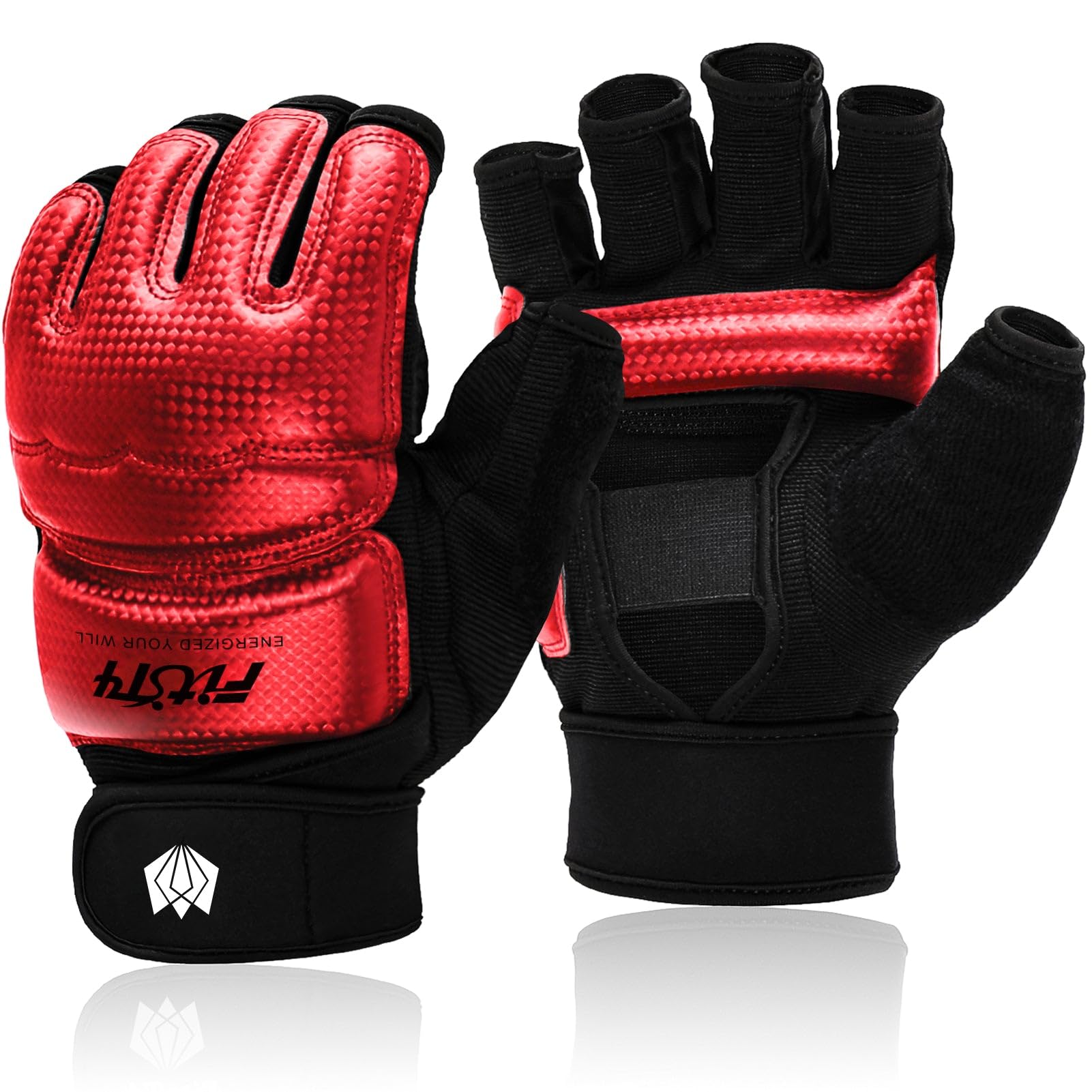 FitsT4 Sports Half Mitts MMA UFC Boxing Training Gloves for Women Men Kids