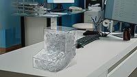 Vista 5 de Candy Dispenser - Bulk Acrylic Storage Holder with Two Lids for Countertop or Wall Mount - Store Chocolate, Treats, Sweets, and Snacks (1)