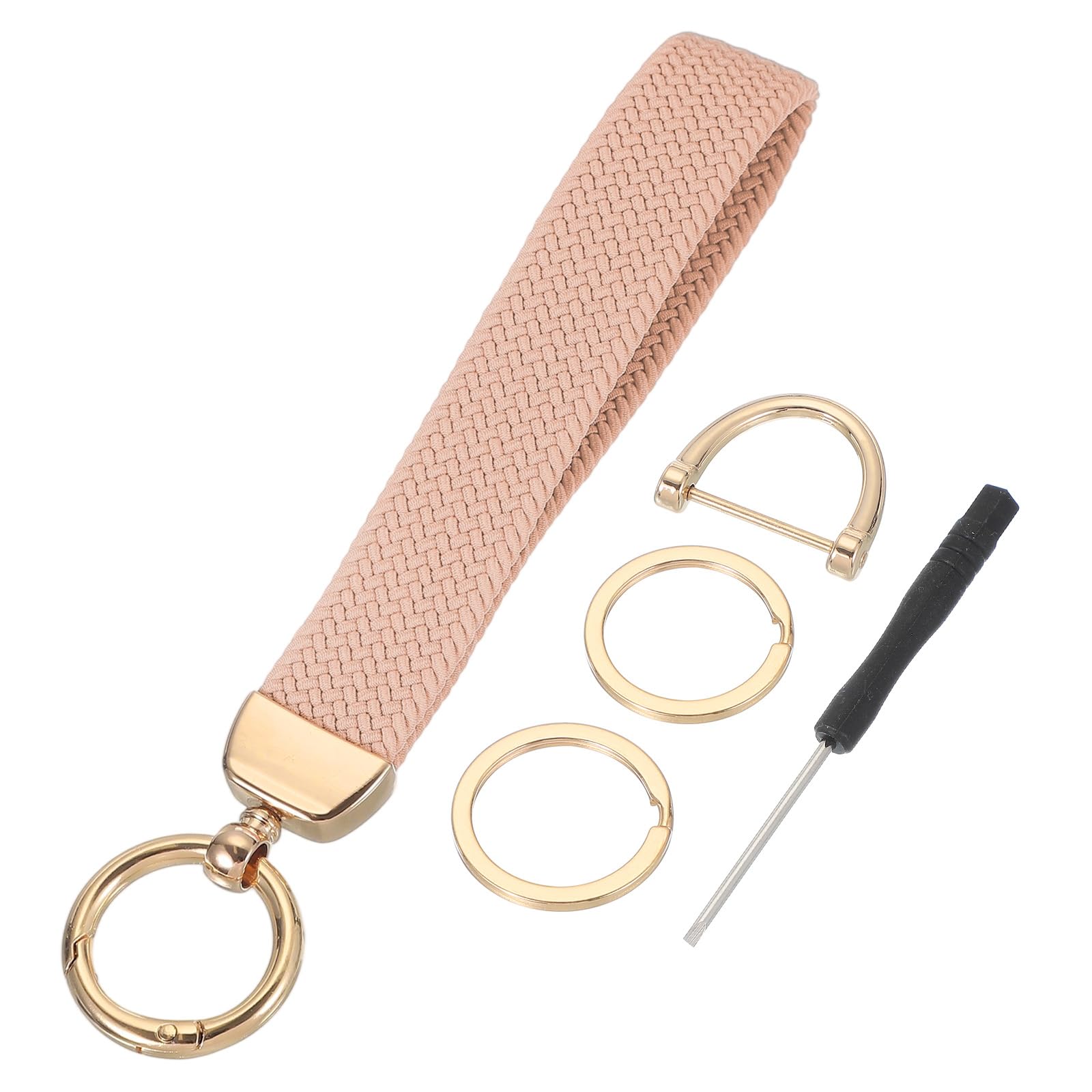 uxcell Wrist Lanyard Keychain, Stretchy Wristlet Strap Key Chain for Women Men