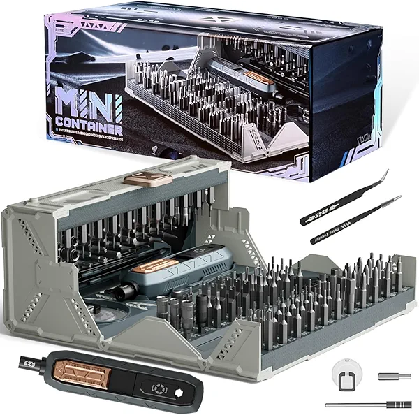 CybJoy Precision Screwdriver Set,Computer Screwdriver Kit,180 in 1 Screwdriver Set with Bits and Magnetic Storage,Repair Tool Kit for Most Computer,Laptop,Phone,DIY (Manual Screwdriver Kit)
