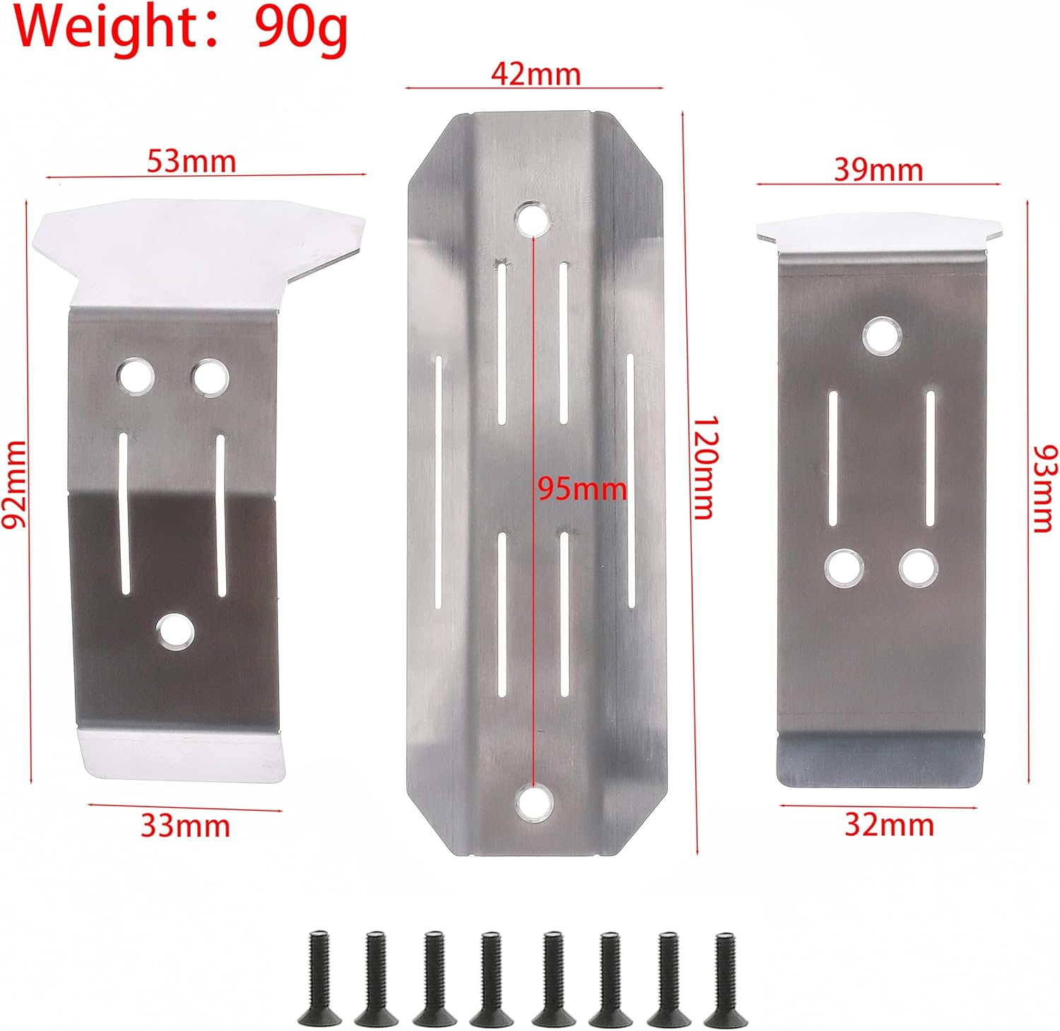 Traxxas Mini Maxx RCカーアップグレードアクセサリー用ステンレススチールシャーシフロントリア衝突防止ガードプレート