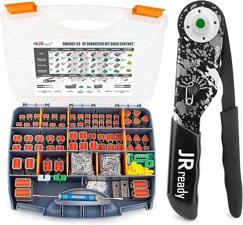 Miniatura 9 de JRready DW5007-03 Kit de conectores Deutsch,Conector DT 2 pines,3 4 6 8 12 pines gris IP68 conectores de cable eléctrico impermeables