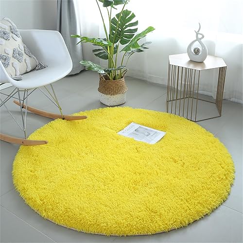 Vista 14 de SK Studio Round Area Rugs for Bedroom Soft Fluffy Shaggy Circle Rugs Non-Slip Large Carpet for Living Room Dorm Kids Room Nursery Room Pink, 39x39