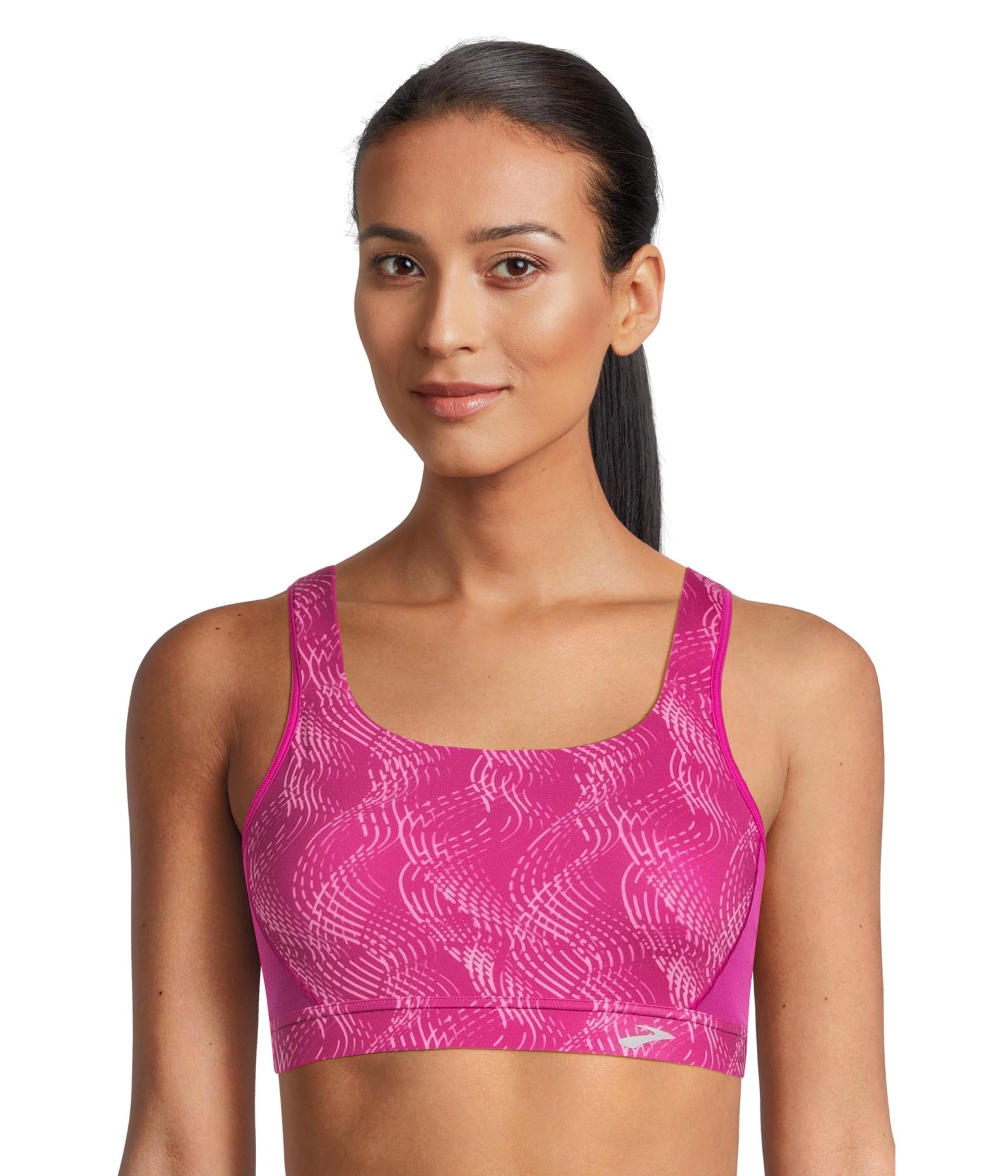 Brooks Reggiseno sportivo convertibile 2.0 per corsa, allenamento e sport ad alto impatto, con il massimo sostegno, Magenta Acquoso, 6DD