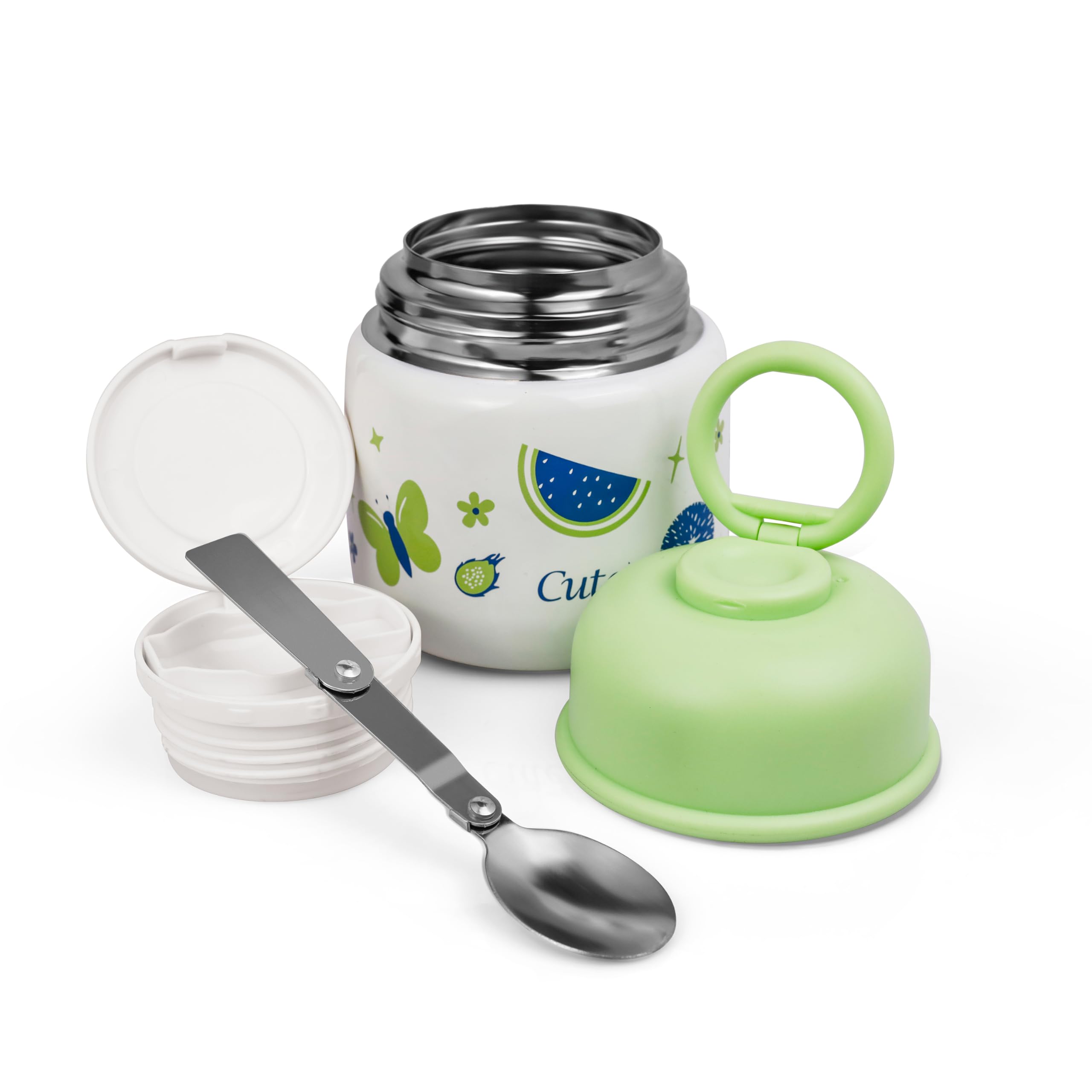 Birch & Co. Baby Feeding Bowl and Spoon Set, Stainless Steel Food Bowls - 320ml, 304 Stainless Steel Lunch Box with Double Wall Vacuum Insulation, BPA-Free Leak-Proof for School & Travel-image-26