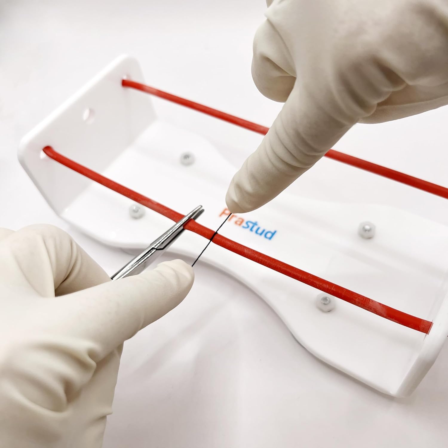 Surgical Knot-Tying Trainer with Online Tutorials, Suture Practice Kit with Realistic Tissue Resistance and Simulated Blood Vessels for Medical Students