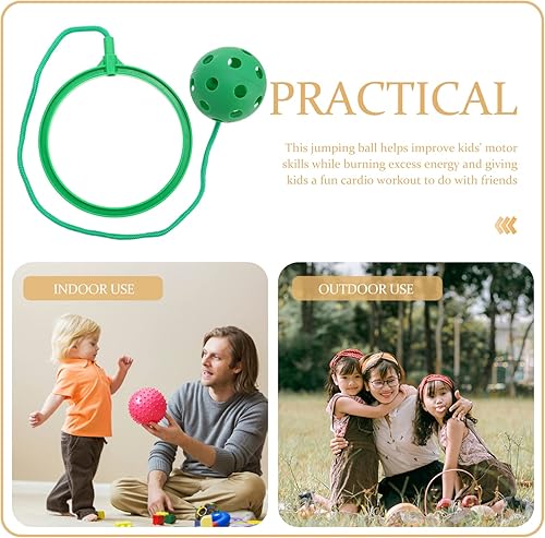 Miniatura 9 de BESPORTBLE Bola de salto de tobillo, cuerda de saltar de tobillo, bola de salto para niños, saltar, columpio, bola de salto de bola de salto con
