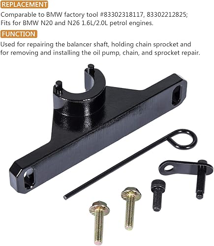 Miniatura 2 de Yoursme 7676 Kit de reparación de sellos de aceite Eje de equilibrio y bomba de aceite Kit de herramientas de alineación para BMW N20 N26 1, 2, 3, 4