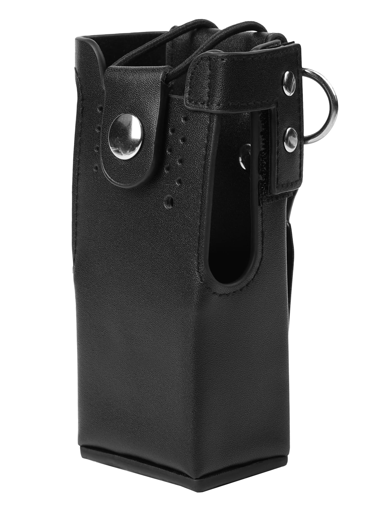 SUNDELY Carrying Case Holder Holster Pouch Bag Compatible with Motorola Radio GP320 GP328 GP340 GP380 HT1250 PR860 PRO7150 Walkie Talkie with Strap & D Ring (PU Case with Metal Belt Clip & Strap)