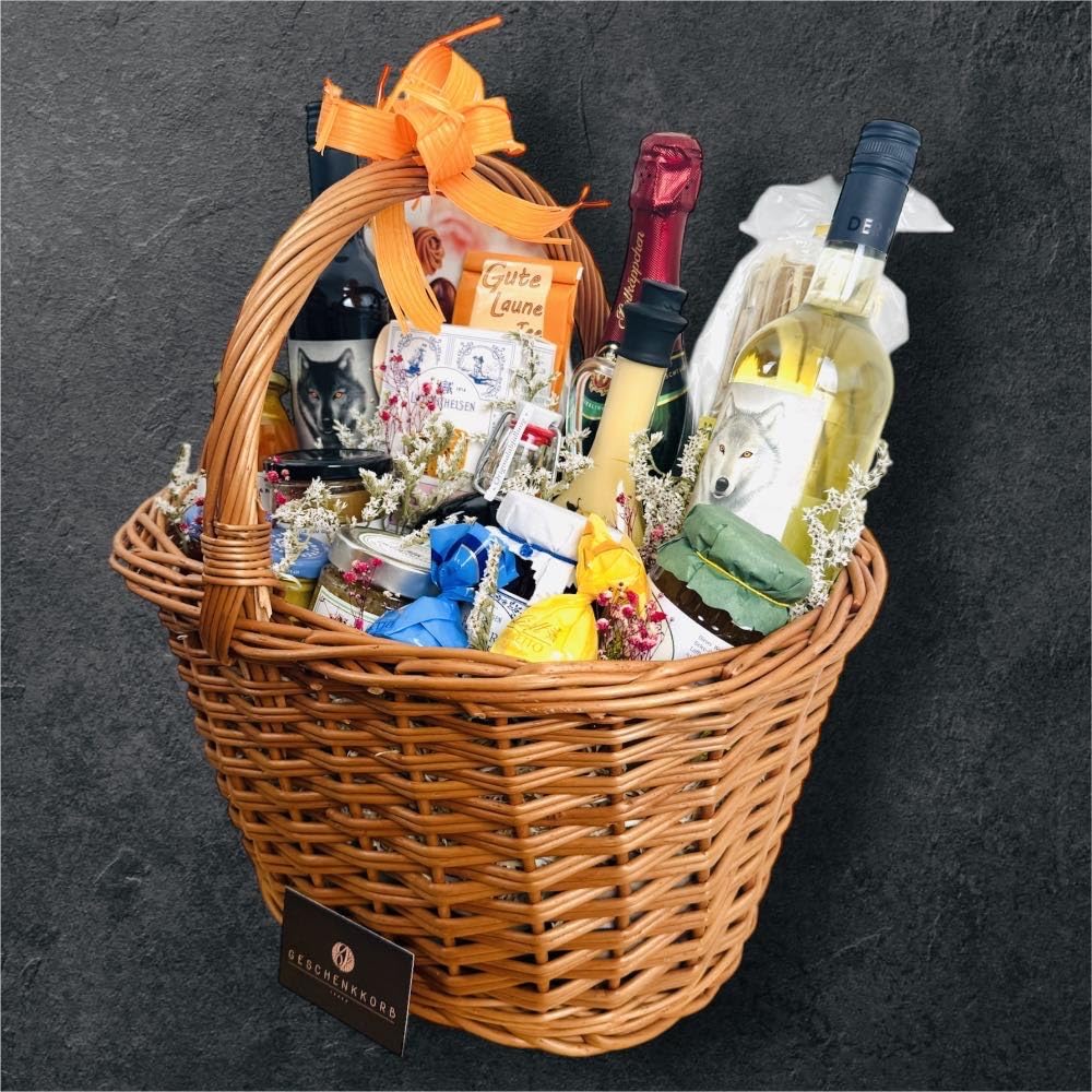 Gourmet Schlemmerkorb | Hochwertiger Geschenkkorb mit delikaten Leckereien | Perfektes Präsent für Genießer | Schön verpacktes Geschenkset | Ideal für besondere Anlässe