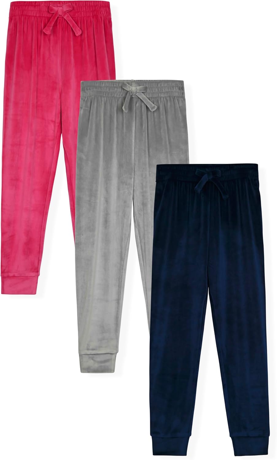Studio 3 Girl's 3-Pack Velour Jogger Pants - Sweatpants for Girls