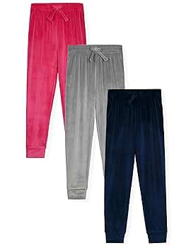 Amazon.com: Studio 3 Girl's 3-Pack Velour Jogger Pants