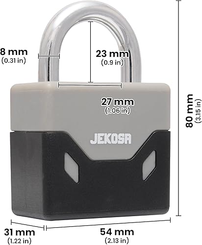 Miniatura 2 de PDP55 Candado resistente a la intemperie con 5 llaves  Carcasa de poliamida anticorrosión, cilindro K7 de precisión  Cerradura exterior para puerta,