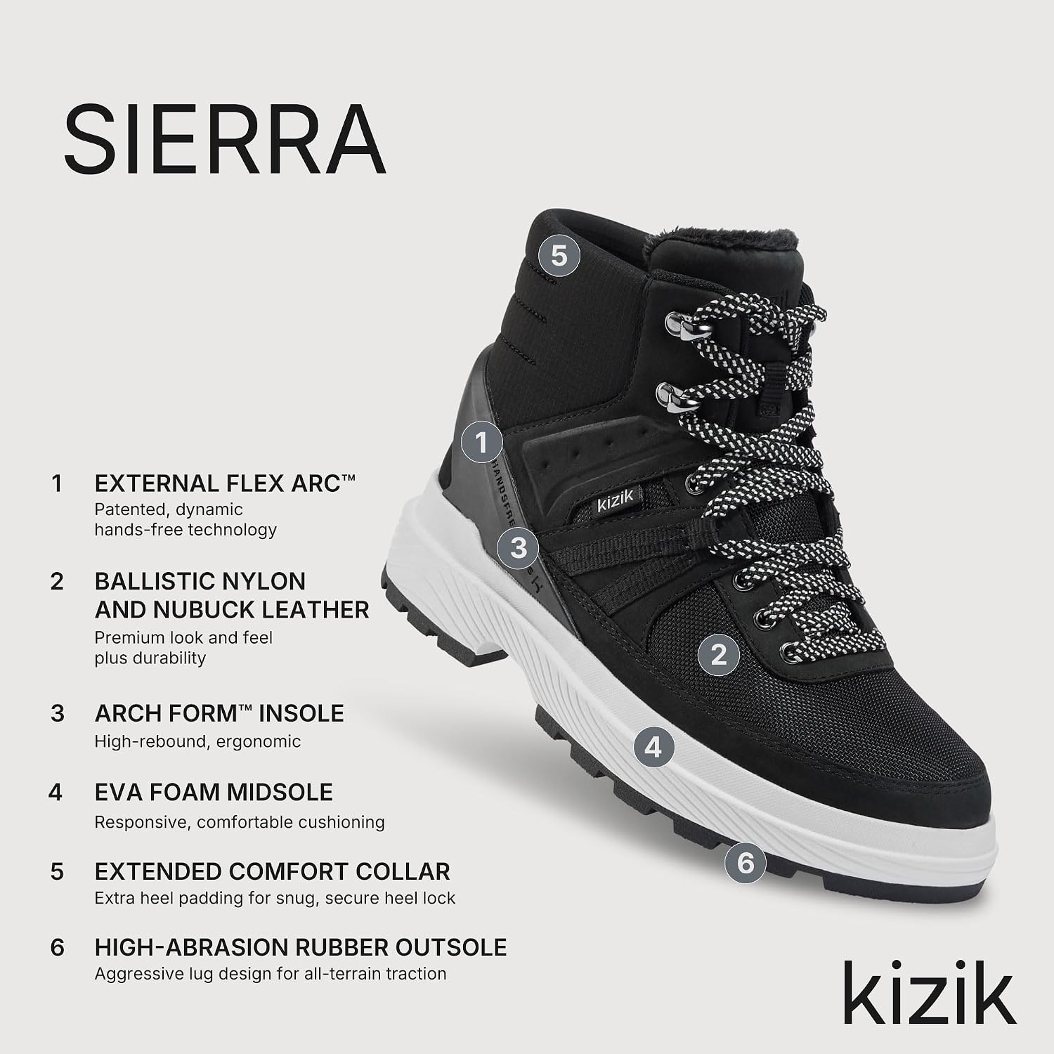 Kizik Sierra Slip On Boots for Women: Durable Rubber Soles for Any Terrain, Winter Snow, Hiking, or Urban Daily Wear - Womens Regular Width