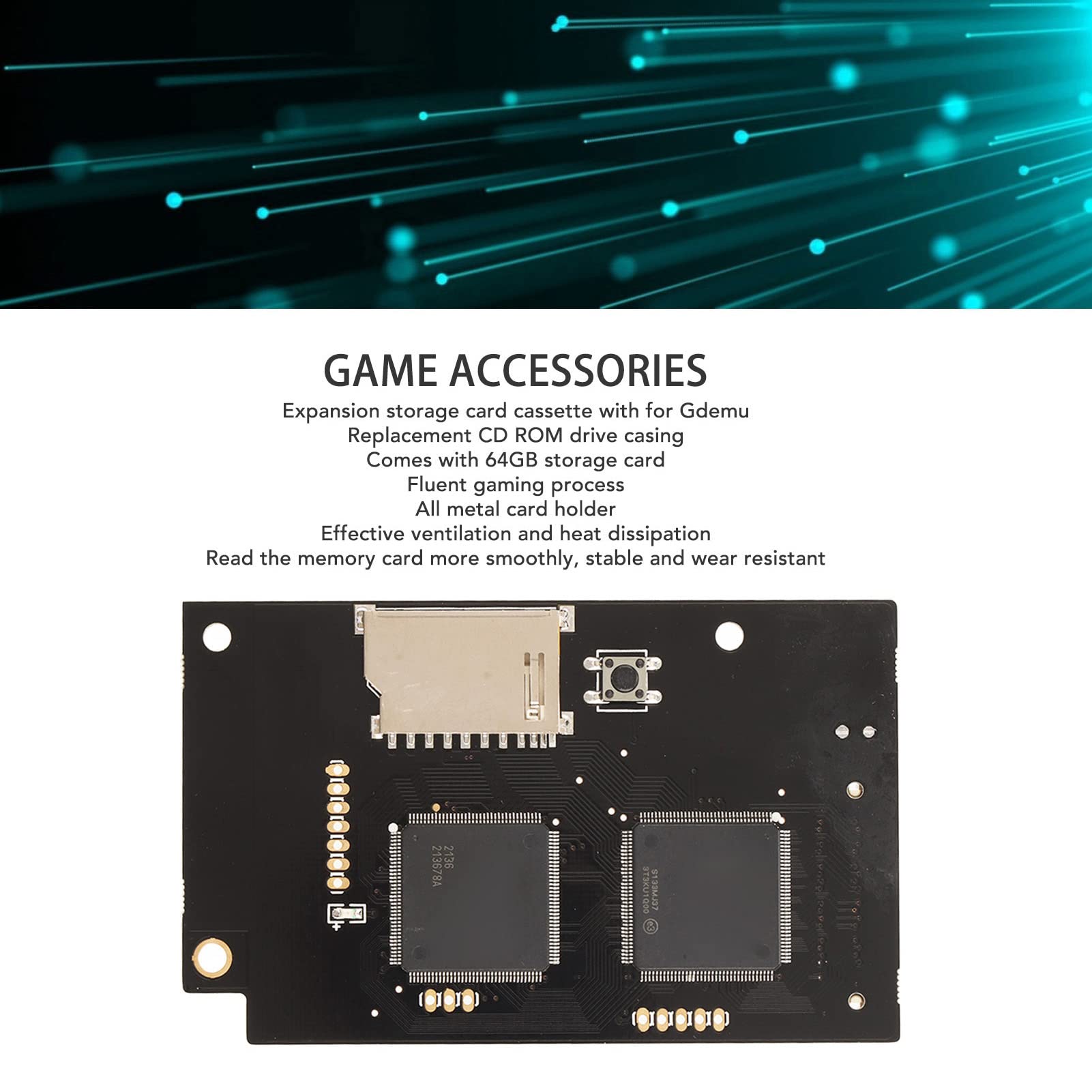 EIMSOAH Kit Scheda di Simulazione unità Ottica V5.15b Esperienza di Gioco Efficiente Sostituzione Perfetta per Scheda di Memoria DreamCast VA1 in Materiale ABS da 64 GB (#3)