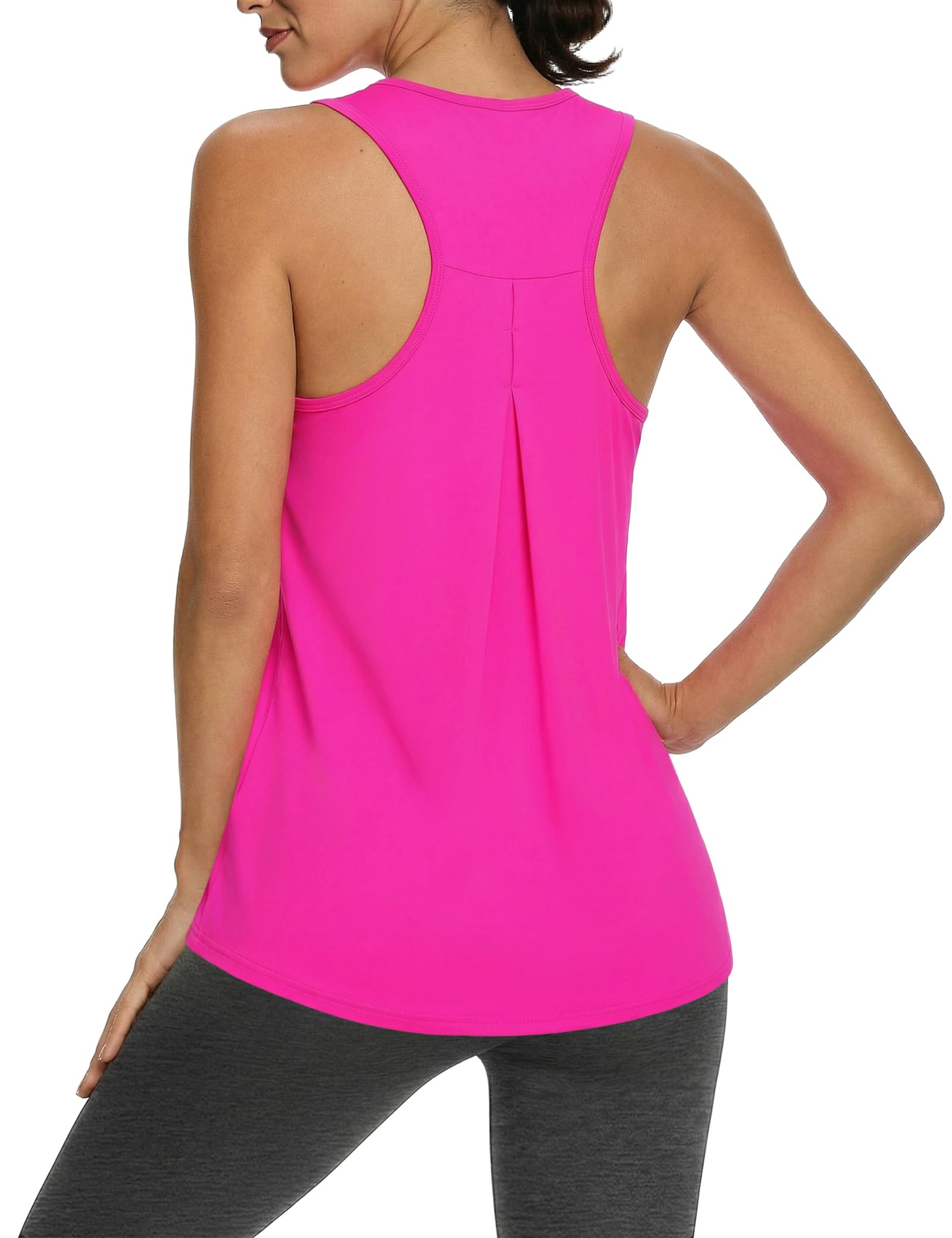 Gyabnw Sporttop Damen Racerback Fitness Tanktop Atmungsaktiv Leicht Schnell Trocknend Gym Top für Yoga Joggen Outdoor-Training