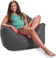 Vista 55 de Posh Creations Puf estructurado cómodo para jugar, leer y ver la televisión, Malibu Lounge, tela de lona para colorear, criaturas