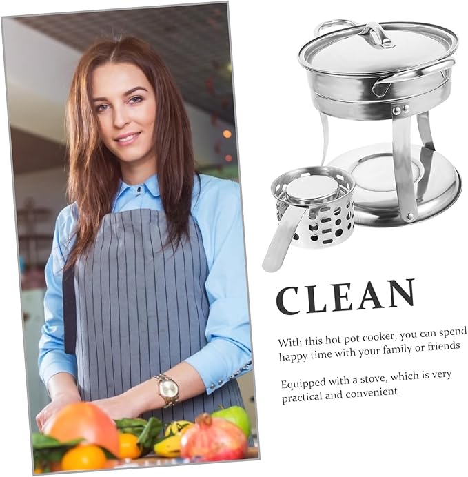 Olla Hotpot con Estufa Individual FOYTOKI Acero Inoxidable miniatura 4