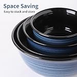 Hasense Mixing Bowls for Cooking, Baking, Ceramic Serving Dishes Set of 4 for Salad, Fruits, Popcorn, Versatile Nesting Bowls for Housewarming Gift, 2.1/1.5/1.0/0.5 Qt, Dishwasher & Microwave Safe