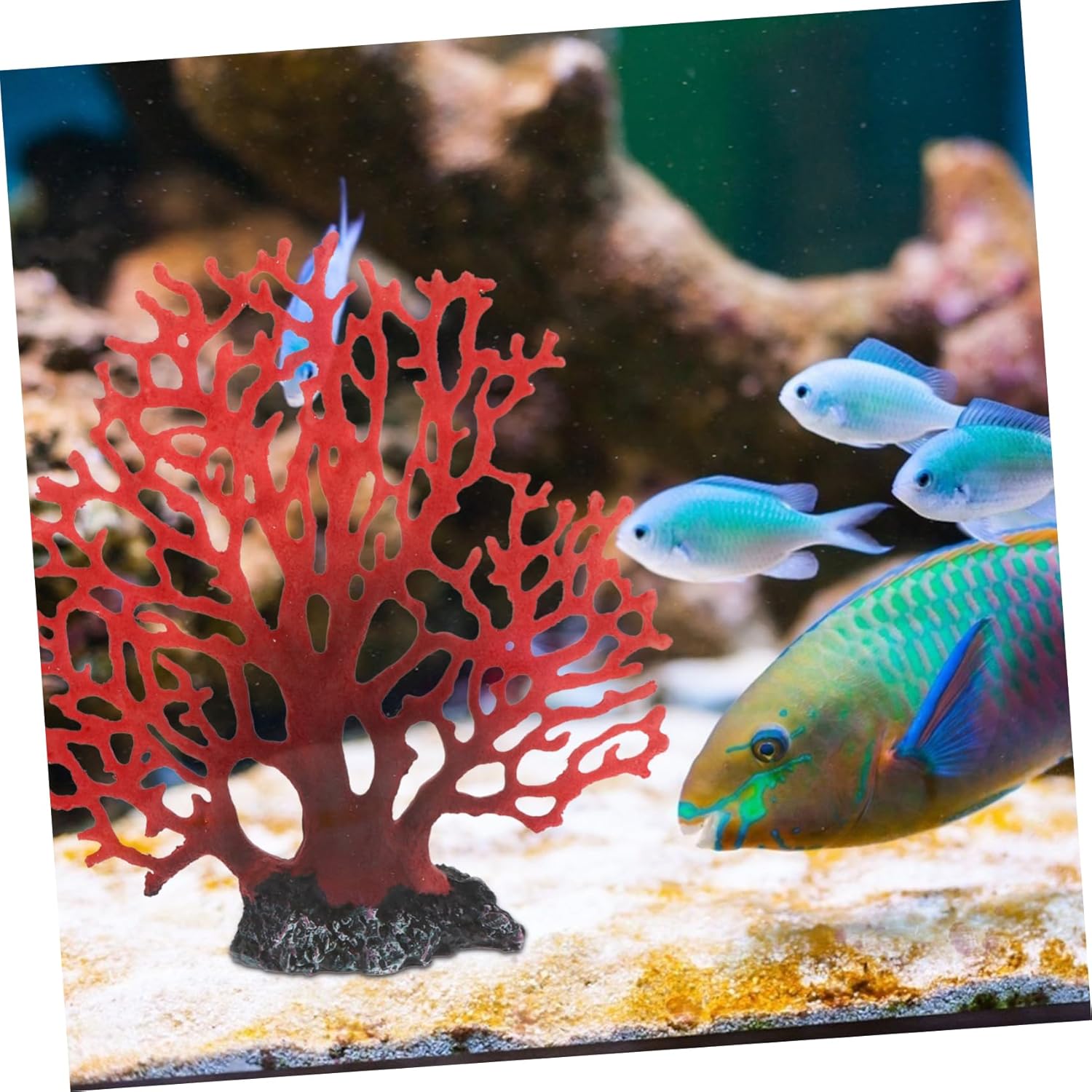 1pc Artificial Decor Aerator Aquarium Decorations Fish Coral Decor Light Tank Blue Coral Aquarium Coral Aquariums Coral Dip Cleaner Heater Volcanic Pond Resin