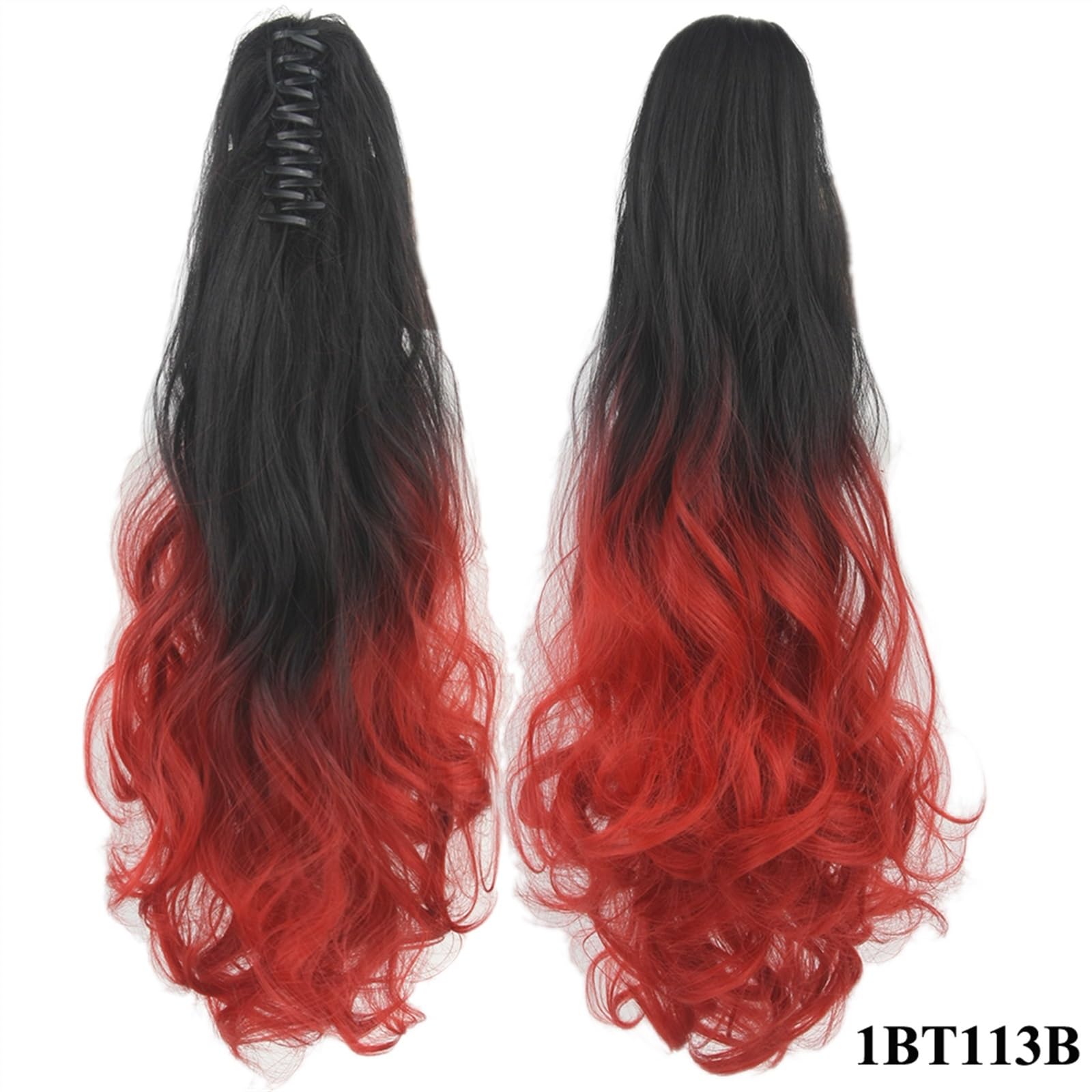 Przedłużanie włosów w kucyk Ombre Claw kucyk włosy syntetyczne kręcone brązowe długie włosy doczepiane doczepiane treska koński ogon Postizos Cabello Coletas Kucyki doczepiane z ludzkich włosów(1BT113