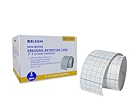 Vista 9 de Cinta de retención de vendaje no tejida, 4 pulgadas x 11 yardas, vendaje adhesivo suave, hipoalergénico y transpirable, cinta de vendaje de grado