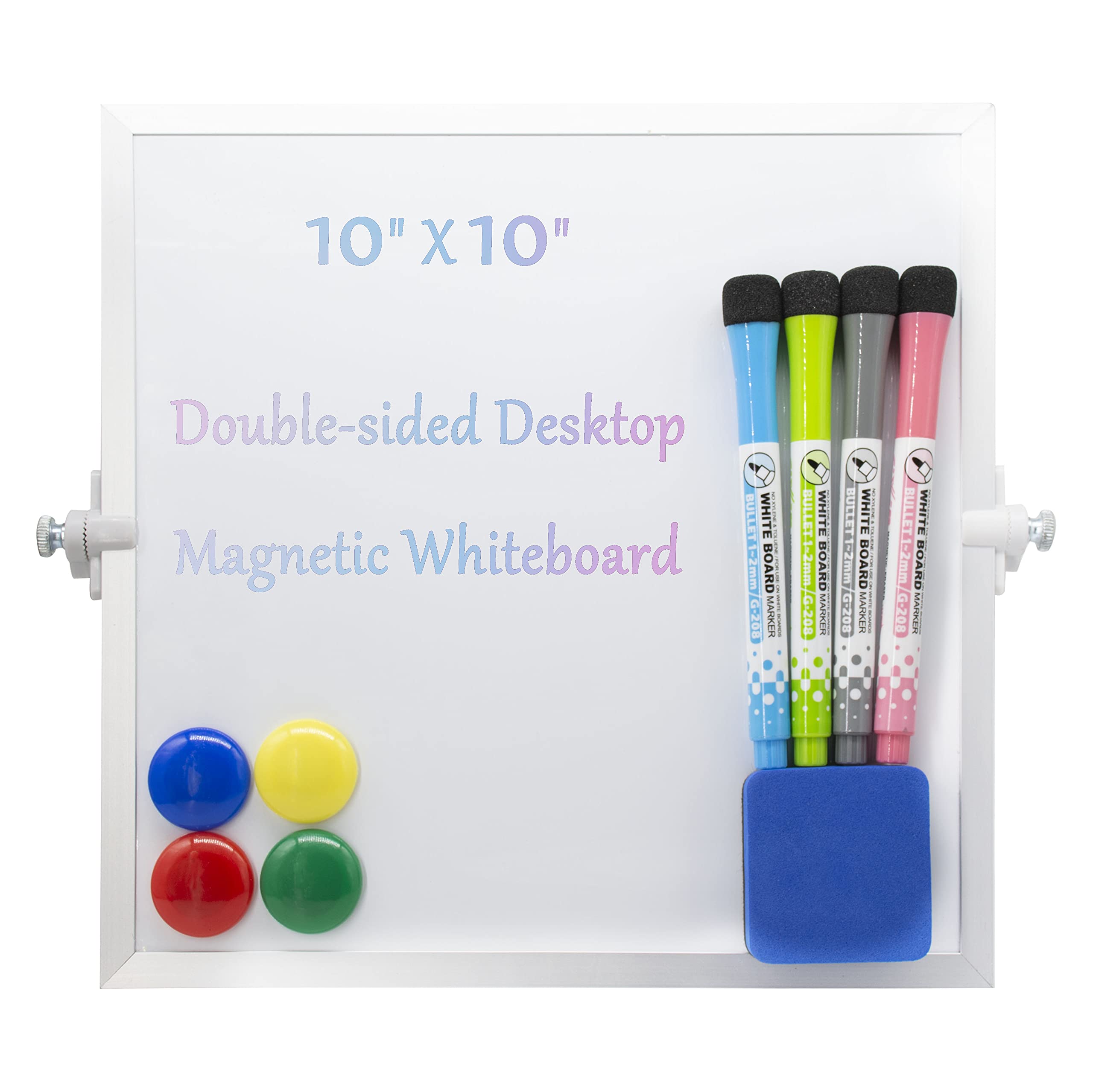 Buy Daletu White Board, 10"X10" Dry Erase Board with Stand, Double