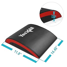 Yes4All Abdominal Exercise Pads, Foldable Ab Workout Equipment for Home Gym Core Training & Back Stretching, Sit Up Mat for Floor Exercises, Red