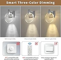 Vista 9 de Juego de dos apliques de pared con estilo real, minimalista y moderno espejo de alta gama, diseño redondo de cristal de burbuja en forma de disco