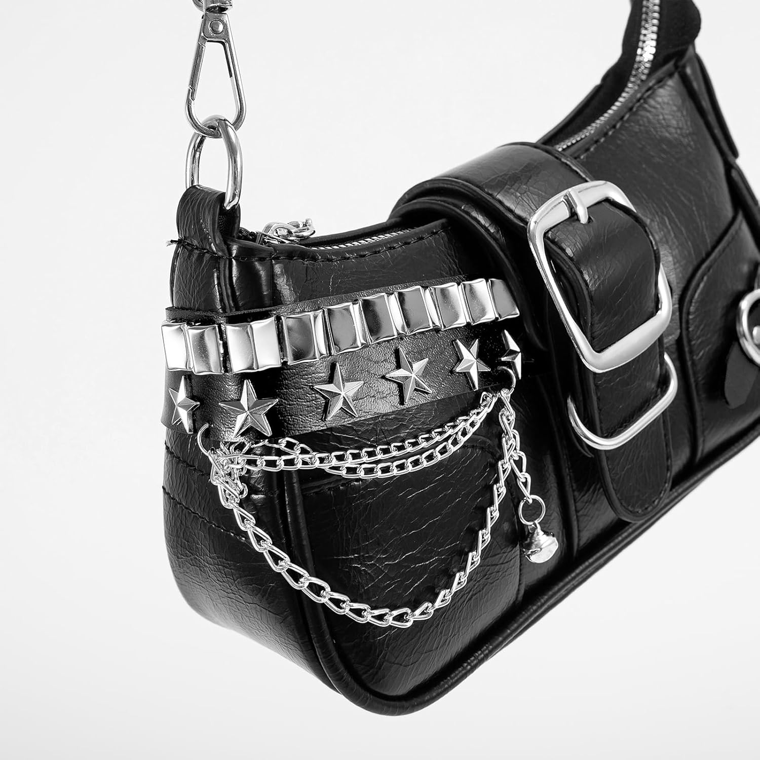 Cute Y2K Purse for Women - Vintage Star Pattern Shoulder Bag, Punk Style Y2K Handbag, Retro Crossbody Bag for Women - Image 7