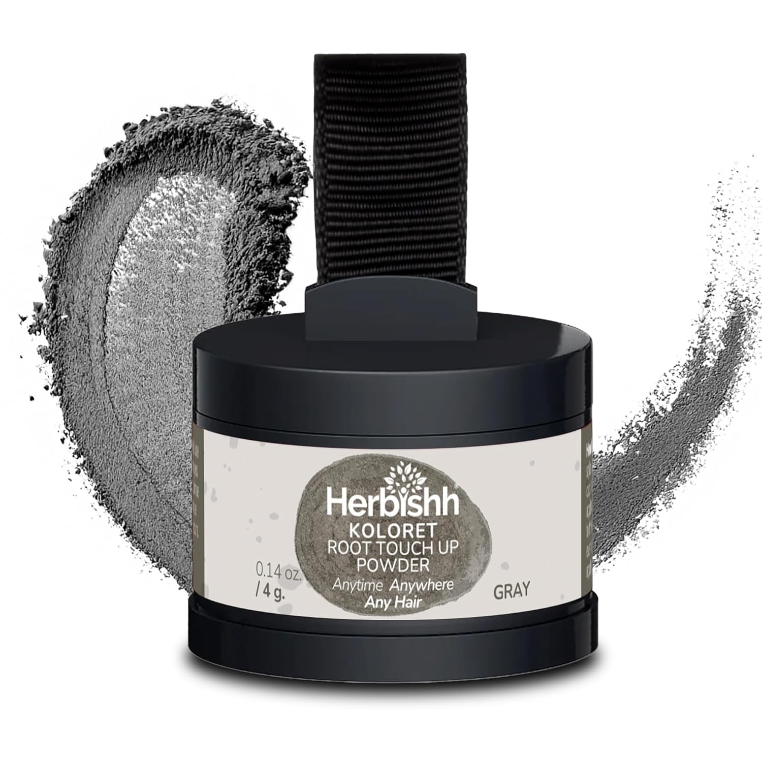 Koloret Root Touch Up Powder– Gray Powder for Women & Men, Instant Root Cover Up for Gray Coverage, Hairline Concealer for Thinning Hair & Bald Spots, Water-Resistant & Smudge-Proof, 4g