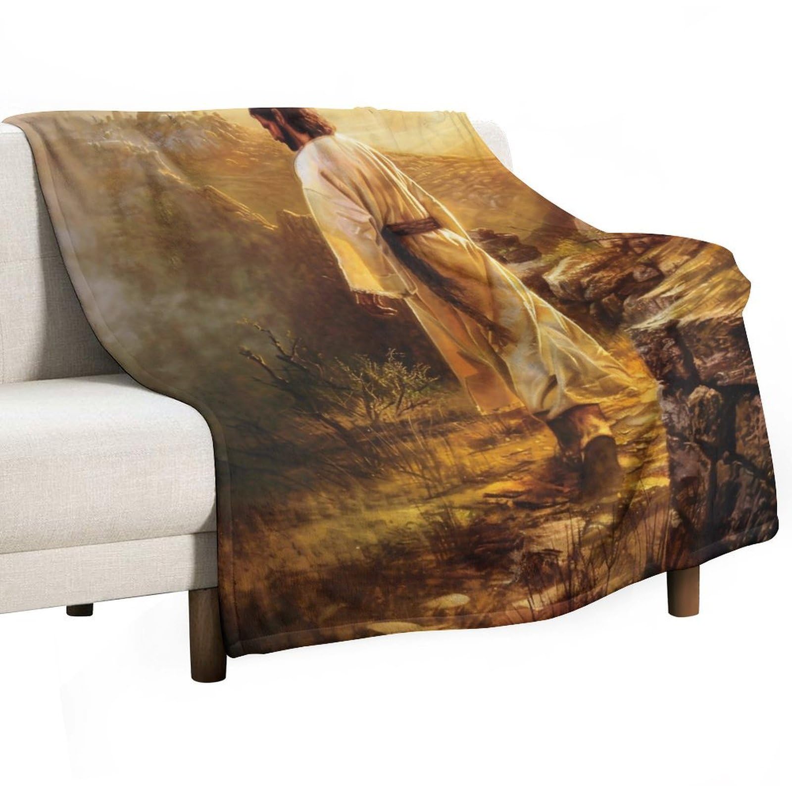Yhgsreuoh White-Style Jesus Leaving The Tomb 02 Flannel Blankets Fleece Soft Throw Lightweight Plush Gifts For Couch, Bed, Cozy Sofa Plush, Chair, Lovers 80X100cm(30X40in)