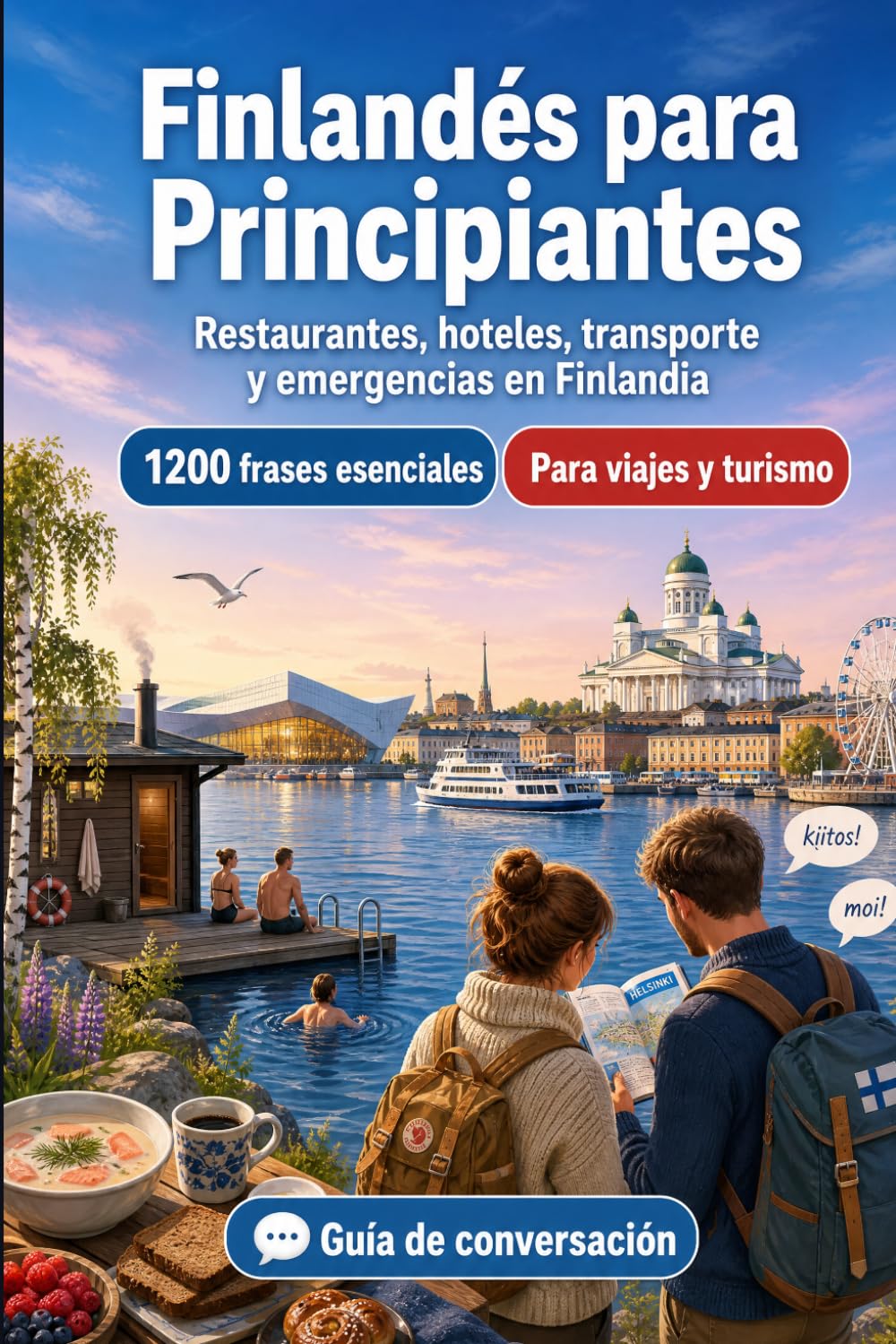 Finlandés Para Principiantes: 1200 frases esenciales en Finlandés para viajar en Finlandia: Guía fácil de pronunciación, conversaciones cotidianas, restaurantes, hoteles, transporte, compras