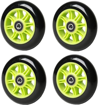 FREEDARE Scooter Replacement Wheels 100mm with Bearings Set for Kick