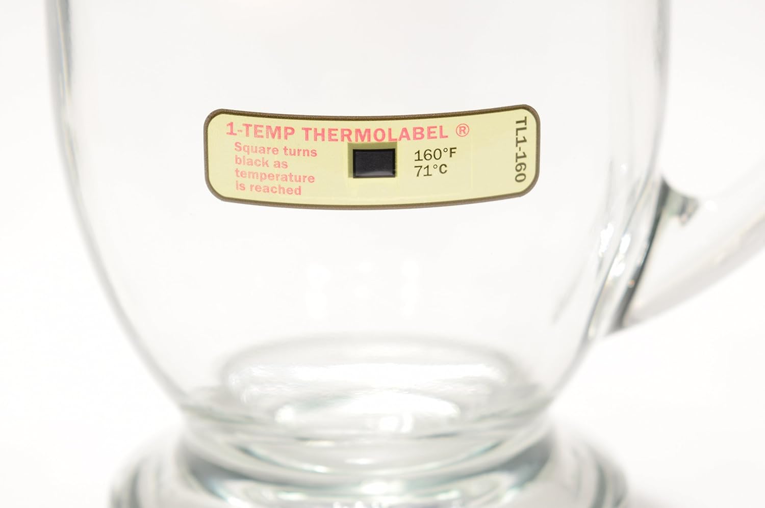 1-Temp Thermolabel 160°F/71°C Temperature Label for Dishwashers Pack of 24 Labels