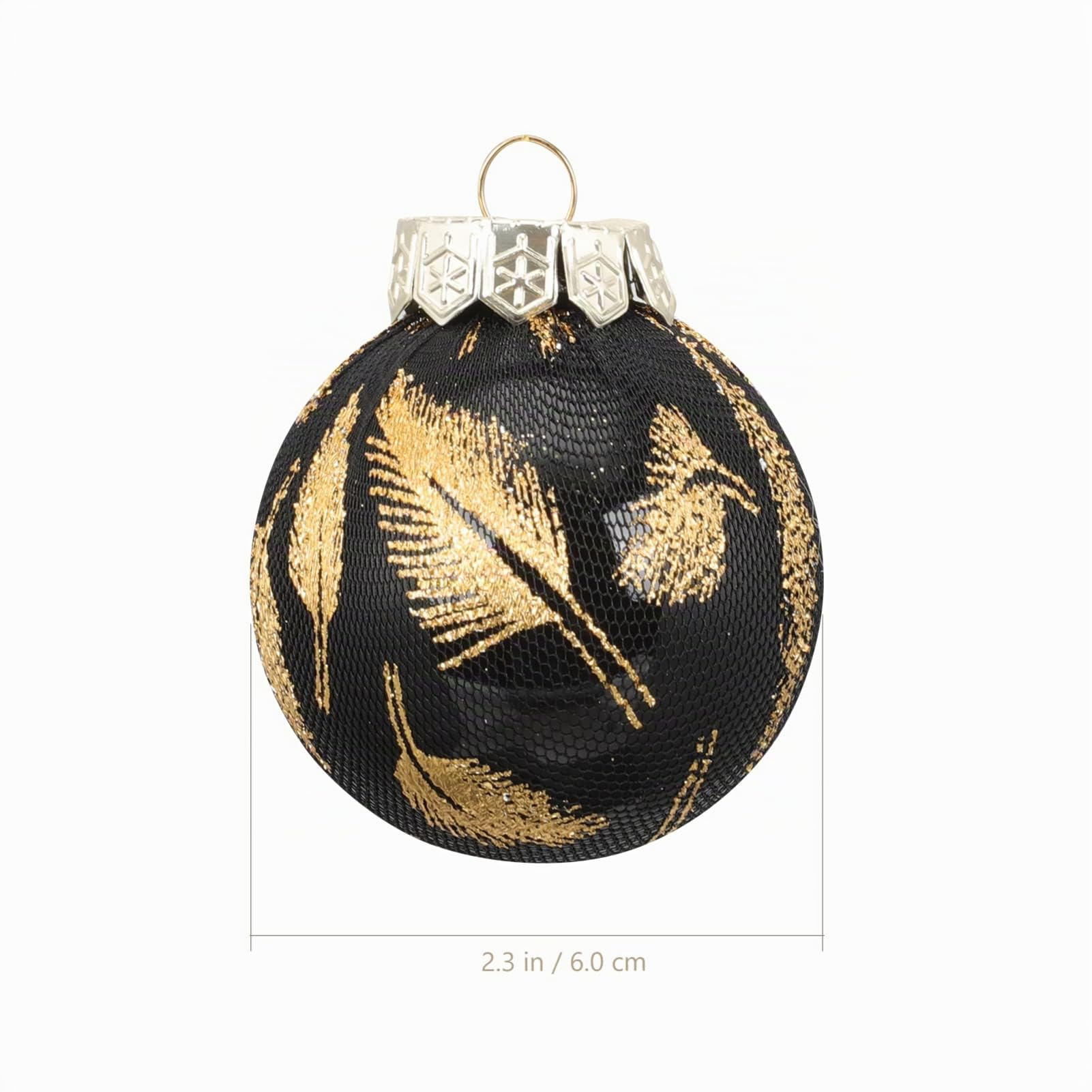 PRETYZOOM 25 Stücke Weihnachtskugeln Glitzer Christbaumkugeln Schwarz Gold Weihnachtsbaum Kugeln Kunststoff Christbaumschmuck Weihnachtsbaum Anhänger für DIY Weihnachten Party Urlaub Dekoration
