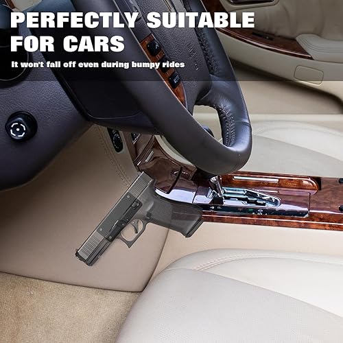 Miniatura 6 de HUICOCY Gun Magnet Mount No Drilling with 3M Adhesive, Magnetic Gun Mount, Concealed Car Gun Mount, Gun Holster for Vehicle Truck Car Wall Desk,