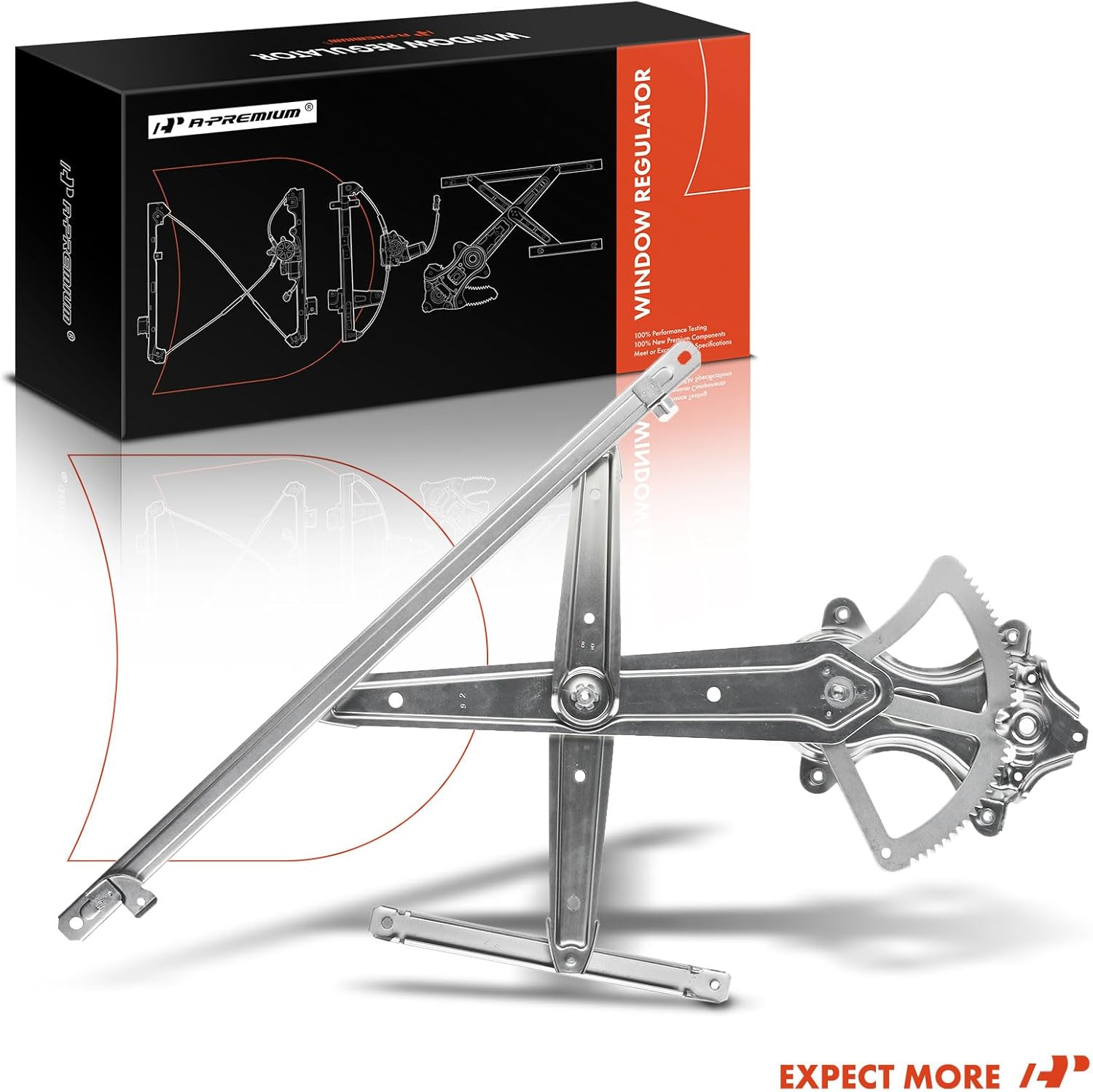 A-Premium Power Electric Window Regulator Without Motor Compatible with Toyota Sequoia 2001-2007 Tundra 2004-2006 Front Driver Side