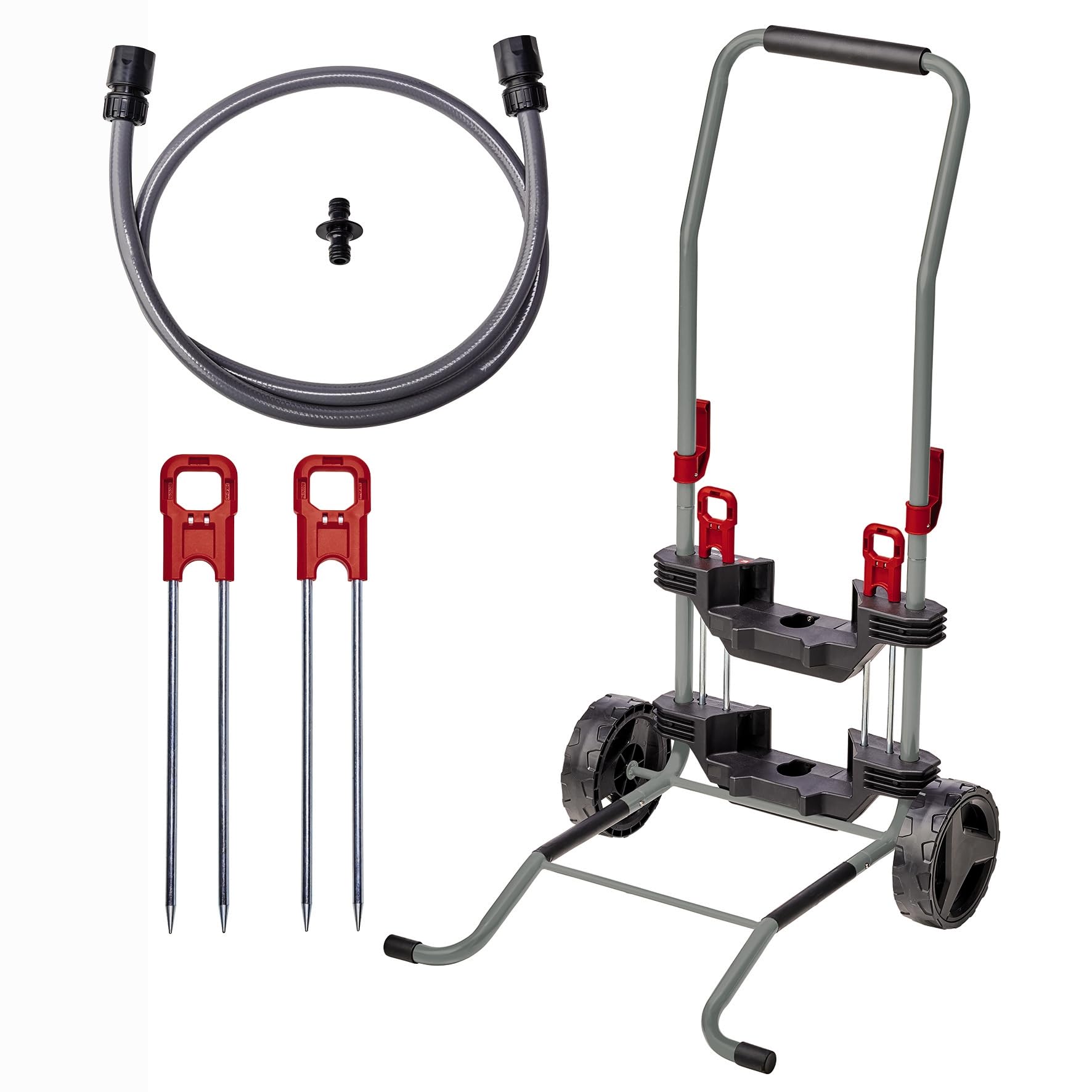 Einhell Chariot de transport pour enrouleur de tuyau (Avec sac collecteur de déchets verts, piquets)
