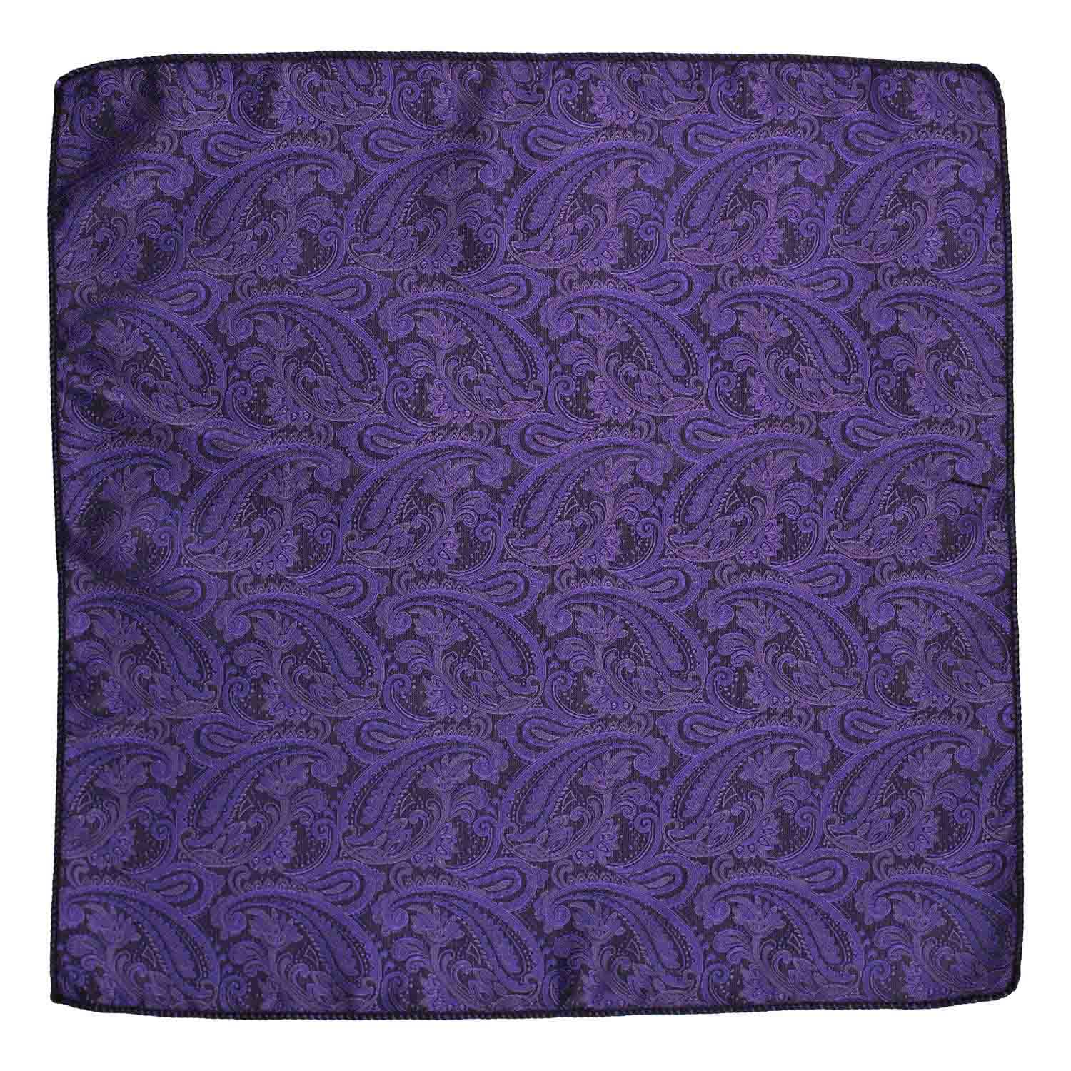 the tie hub Tailored Purple Paisley Microfiber Pocket Square For Men-picture-41