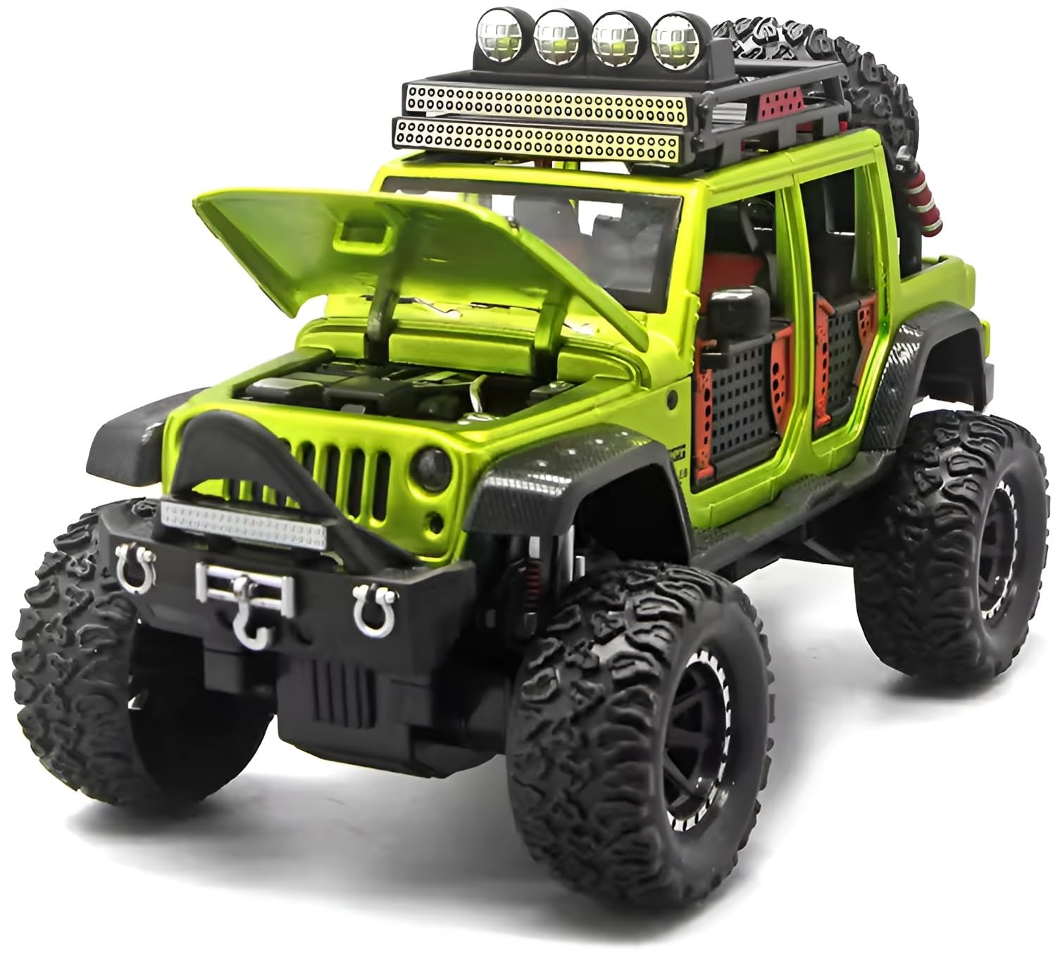 SQUIDSY Die Cast Jeep Wrangler Rubicon Model Toy Car - 1:24 Alloy Metal Diecast Model with Light & Music, Pull Back Function, Perfect for Kids, Boys, Collectors, and Gifts (Random Color) (B0D9TVH33M) Amazon Price History, Amazon Price Tracker