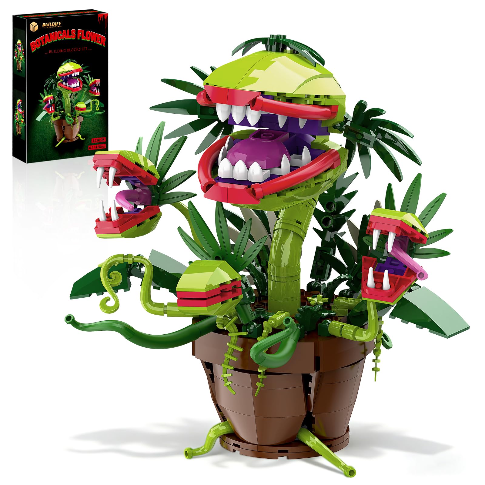 Amazon.com: Flower Plant Botanical Building Blocks Set with 4