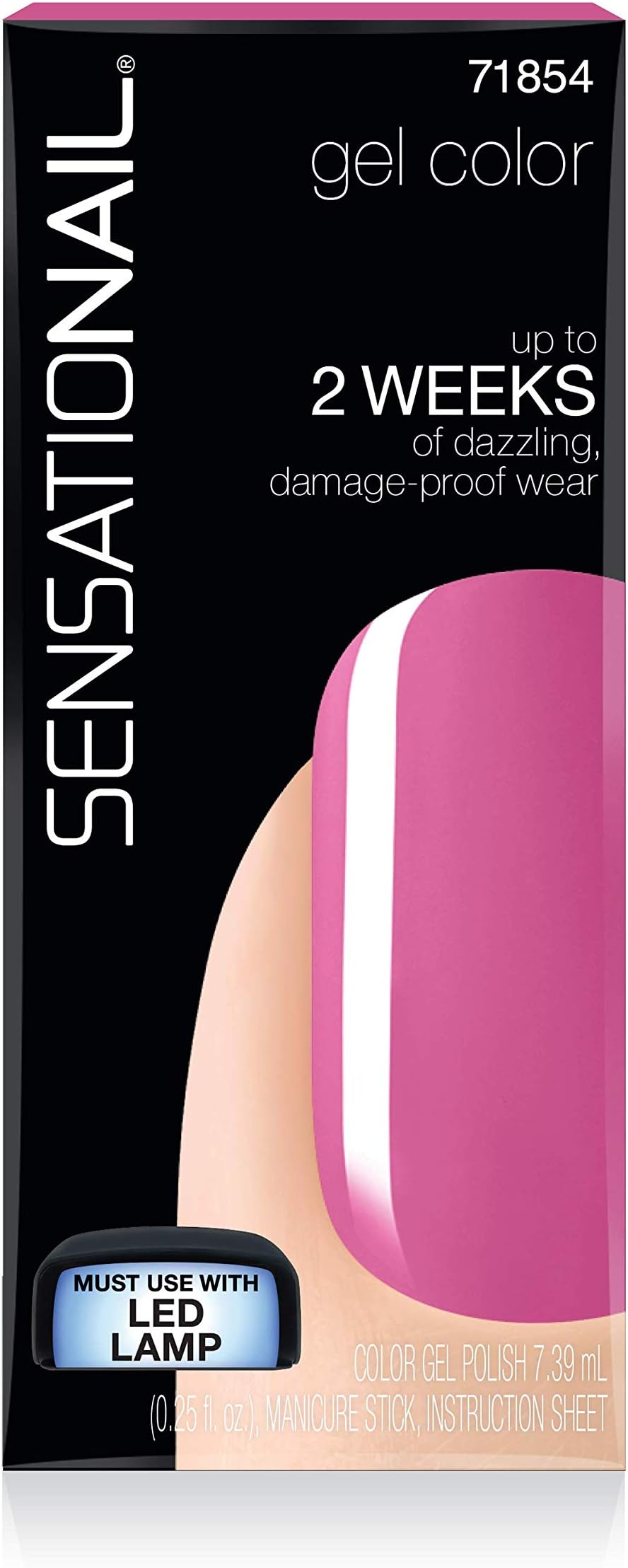Sensationail Gel Nail Polish, Mauve Berry, 7.39ml, At-Home Gel Polish