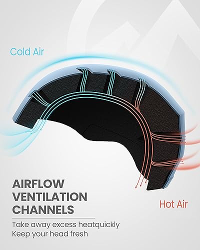 Vista 57 de OutdoorMaster Kelvin - Casco de esquí y snowboard para hombres, mujeres y jóvenes Gris