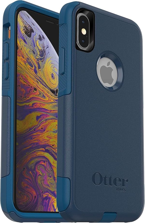 OtterBox Commuter Series Case for iPhone Xs & iPhone X (Only) - Non-Retail Packaging - Bespoke Way (Blazer Blue/Stormy Seas Blue) by OtterBox - Used condition - US$11.21