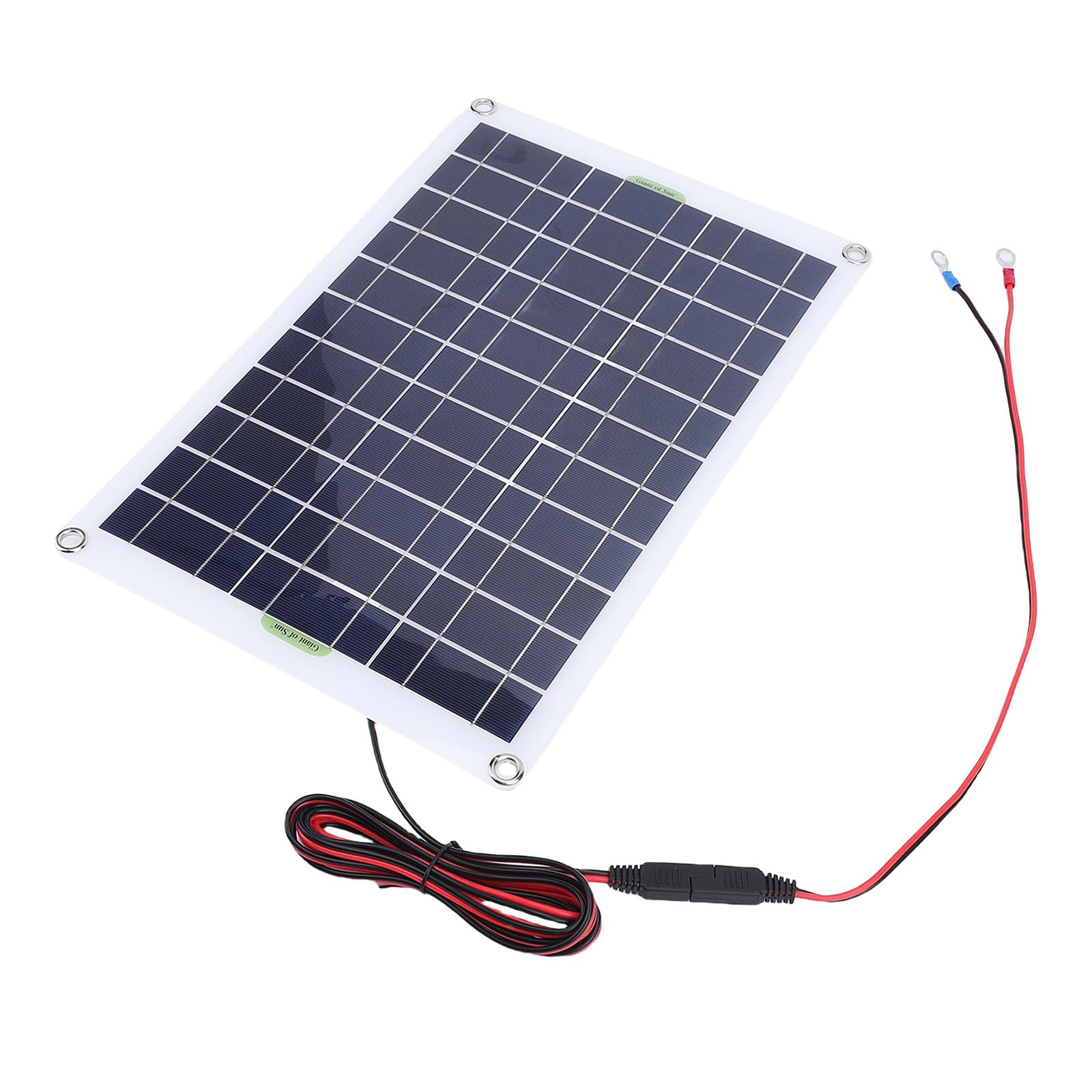 Finitura Pannello fotovoltaico monocristallino da 50 W Clip Semplice Installazione Rapida Include Controller MPPT e Morsetti per Batteria Che garantiscono Ricarica efficiente Sicurezza