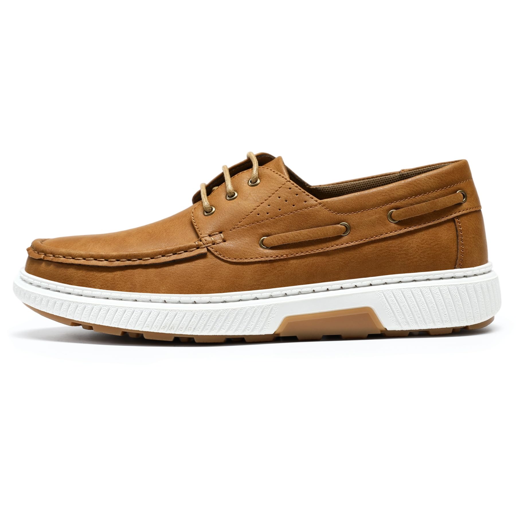Allthemen Herren Loafer Leder Mokassins Slip on Business Bootsschuhe Leicht | Flache Sohle, Segelschuhe, mit Schnürsenkel, Bequem, Slipper, Casual Alltag, Halbschuhe, Freizeitschuhe, Moccasins